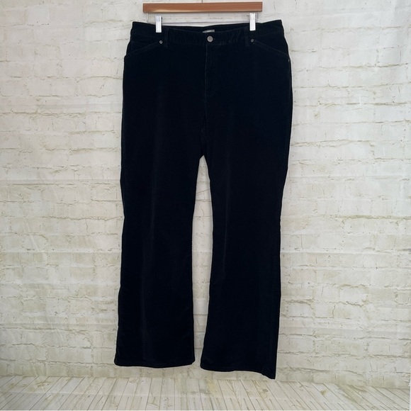 J.Jill Black Stretch High Rise Corduroy Bootcut Pants - Picture 1 of 11